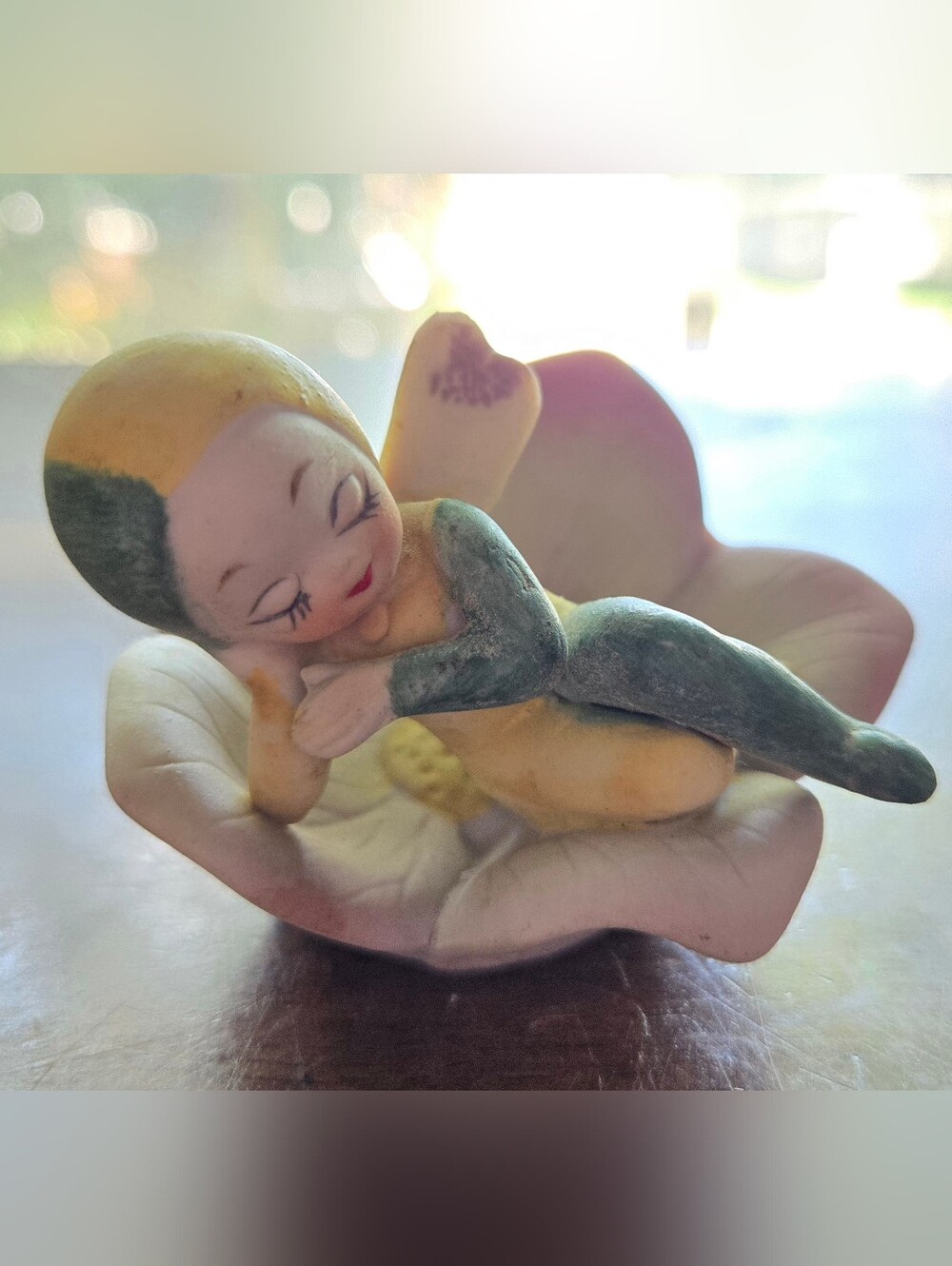 Vintage Napcoware February Violet Pixie Fairy Figurine C6940